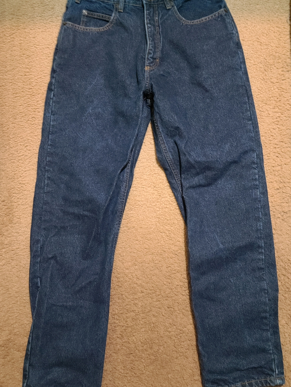 Men's Bootcut Jeans in Dark Blue Denim